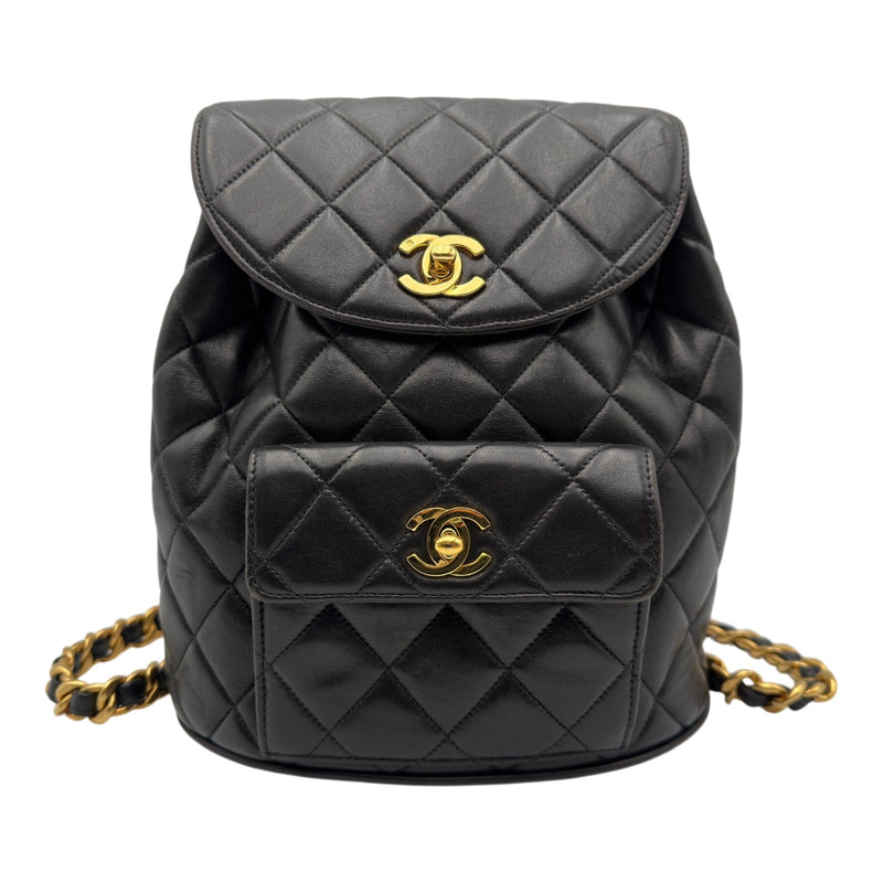 シャネル CHANEL マトラッセ チェーンリュック 3番台 ブラック