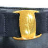 サルヴァトーレ・フェラガモ Salvatore Ferragamo ヴァラショルダーバッグ 214183 ネイビー ゴールド金具 レザー レディース ショルダーバッグ