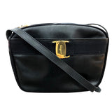 サルヴァトーレ・フェラガモ Salvatore Ferragamo ヴァラショルダーバッグ 214183 ネイビー ゴールド金具 レザー レディース ショルダーバッグ