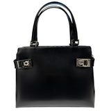 サルヴァトーレ・フェラガモ Salvatore Ferragamo ダブルガンチーニ2wayバッグ 210167 ブラック レザー レディース ハンドバッグ