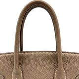 エルメス HERMES バーキン30 □O刻 エトゥープ シルバー金具 トゴ レディース ハンドバッグ