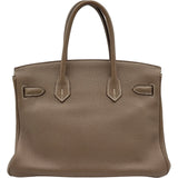 エルメス HERMES バーキン30 □O刻 エトゥープ シルバー金具 トゴ レディース ハンドバッグ