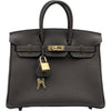 エルメス HERMES バーキン25 K刻印 ベブラン ゴールド金具 トゴ レディース ハンドバッグ