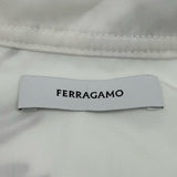 サルヴァトーレ・フェラガモ Salvatore Ferragamo 総柄シャツワンピース 0773639 ホワイト コットン レディース ワンピース