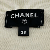 シャネル CHANEL アイコンボタンカシミヤニットカーディガン P73483 ホワイト カシミヤ レディース カーディガン