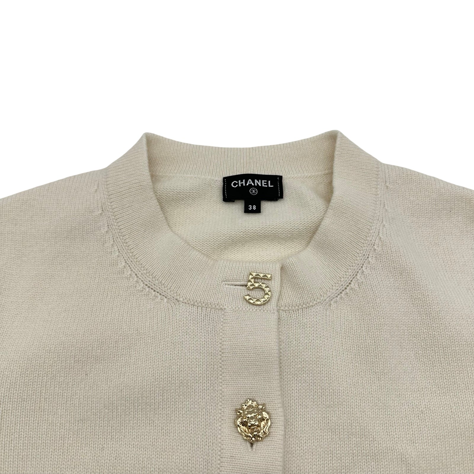 シャネル CHANEL アイコンボタンカシミヤニットカーディガン P73483