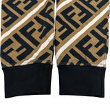 フェンディ FENDI FF総柄スウェットシャツ FY0944 ブラウン コットン メンズ スウェット