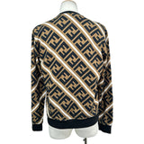 フェンディ FENDI FF総柄スウェットシャツ FY0944 ブラウン コットン メンズ スウェット