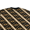 フェンディ FENDI FF総柄スウェットシャツ FY0944 ブラウン コットン メンズ スウェット