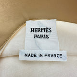 エルメス HERMES ウェストレザーシアースカート ベージュ シルク レディース スカート