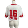 セリーヌ CELINE ロゴプリントクロップド半袖Tシャツ 2X09D671Q ホワイト コットン レディース 半袖Ｔシャツ