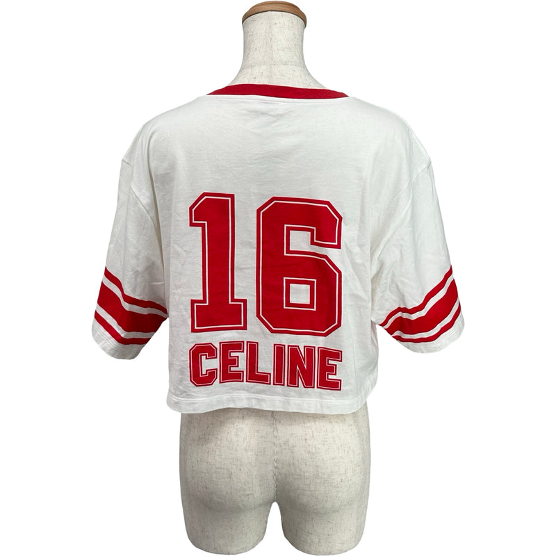 セリーヌ CELINE ロゴプリントクロップド半袖Tシャツ 2X09D671Q