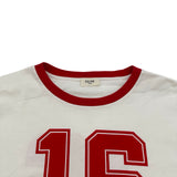 セリーヌ CELINE ロゴプリントクロップド半袖Tシャツ 2X09D671Q ホワイト コットン レディース 半袖Ｔシャツ