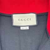 グッチ GUCCI サイドライン長袖ポロシャツ 545784 ブラック コットン メンズ ポロシャツ