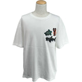 ルイ・ヴィトン LOUIS VUITTON ビーズアニマルモノグラム 半袖Tシャツ HLY03W ホワイト コットン メンズ 半袖Ｔシャツ