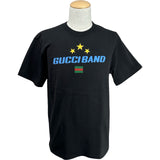グッチ GUCCI GUCCIBANDロゴ 半袖Tシャツ 565806 ブラック コットン メンズ 半袖Ｔシャツ