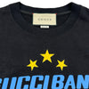 グッチ GUCCI GUCCIBANDロゴ 半袖Tシャツ 565806 ブラック コットン メンズ 半袖Ｔシャツ