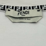 フェンディ FENDI ロゴエンボス半袖Tシャツ FS7389 ホワイト コットン レディース 半袖Ｔシャツ