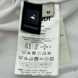 フェンディ FENDI ロゴエンボス半袖Tシャツ FS7389 ホワイト コットン レディース 半袖Ｔシャツ