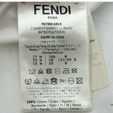 フェンディ FENDI ロゴエンボス半袖Tシャツ FS7389 ホワイト コットン レディース 半袖Ｔシャツ