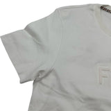 フェンディ FENDI ロゴエンボス半袖Tシャツ FS7389 ホワイト コットン レディース 半袖Ｔシャツ