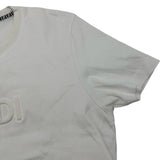 フェンディ FENDI ロゴエンボス半袖Tシャツ FS7389 ホワイト コットン レディース 半袖Ｔシャツ