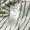 セリーヌ CELINE フロックドボーダー半袖Tシャツ 2X309805I クレーム コットン レディース 半袖Ｔシャツ