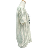 セリーヌ CELINE フロックドボーダー半袖Tシャツ 2X309805I クレーム コットン レディース 半袖Ｔシャツ