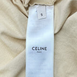 セリーヌ CELINE ロゴプリント半袖Tシャツ 2X681671Q イエロー コットン メンズ 半袖Ｔシャツ