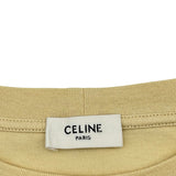セリーヌ CELINE ロゴプリント半袖Tシャツ 2X681671Q イエロー コットン メンズ 半袖Ｔシャツ