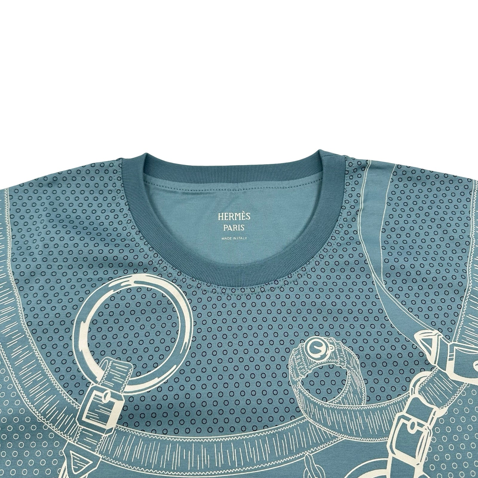 エルメス HERMES エプロンドールバンダナ半袖Tシャツ 4H4644DB ブルー