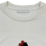 プラダ PRADA ロゴ刺繍半袖Tシャツ UJN555 ホワイト コットン メンズ 半袖Ｔシャツ