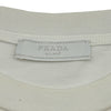 プラダ PRADA ロゴ刺繍半袖Tシャツ UJN555 ホワイト コットン メンズ 半袖Ｔシャツ