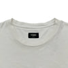フェンディ FENDI ラバーロゴ半袖Tシャツ FY0936 ホワイト コットン メンズ 半袖Ｔシャツ