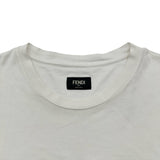フェンディ FENDI ラバーロゴ半袖Tシャツ FY0936 ホワイト コットン メンズ 半袖Ｔシャツ