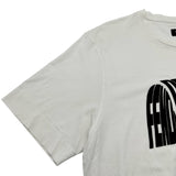 フェンディ FENDI ラバーロゴ半袖Tシャツ FY0936 ホワイト コットン メンズ 半袖Ｔシャツ