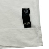 フェンディ FENDI ラバーロゴ半袖Tシャツ FY0936 ホワイト コットン メンズ 半袖Ｔシャツ