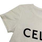 セリーヌ CELINE ロゴプリント半袖Tシャツ 2X314916G ホワイト コットン レディース 半袖Ｔシャツ