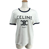 セリーヌ CELINE トリオンフロゴプリント半袖Tシャツ 2X872671Q ホワイト コットン レディース 半袖Ｔシャツ