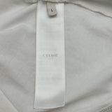 セリーヌ CELINE トリオンフロゴプリント半袖Tシャツ 2X872671Q ホワイト コットン レディース 半袖Ｔシャツ