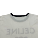 セリーヌ CELINE トリオンフロゴプリント半袖Tシャツ 2X872671Q ホワイト コットン レディース 半袖Ｔシャツ