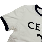セリーヌ CELINE トリオンフロゴプリント半袖Tシャツ 2X872671Q ホワイト コットン レディース 半袖Ｔシャツ
