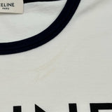 セリーヌ CELINE トリオンフロゴプリント半袖Tシャツ 2X872671Q ホワイト コットン レディース 半袖Ｔシャツ