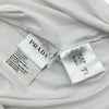 プラダ PRADA ワンポイントロゴ刺繡半袖Tシャツ UJN556 ホワイト コットン メンズ 半袖Ｔシャツ