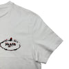 プラダ PRADA ワンポイントロゴ刺繡半袖Tシャツ UJN556 ホワイト コットン メンズ 半袖Ｔシャツ