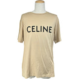 セリーヌ CELINE ロゴプリントTシャツ 2X681671Q ベージュ コットン メンズ 半袖Ｔシャツ