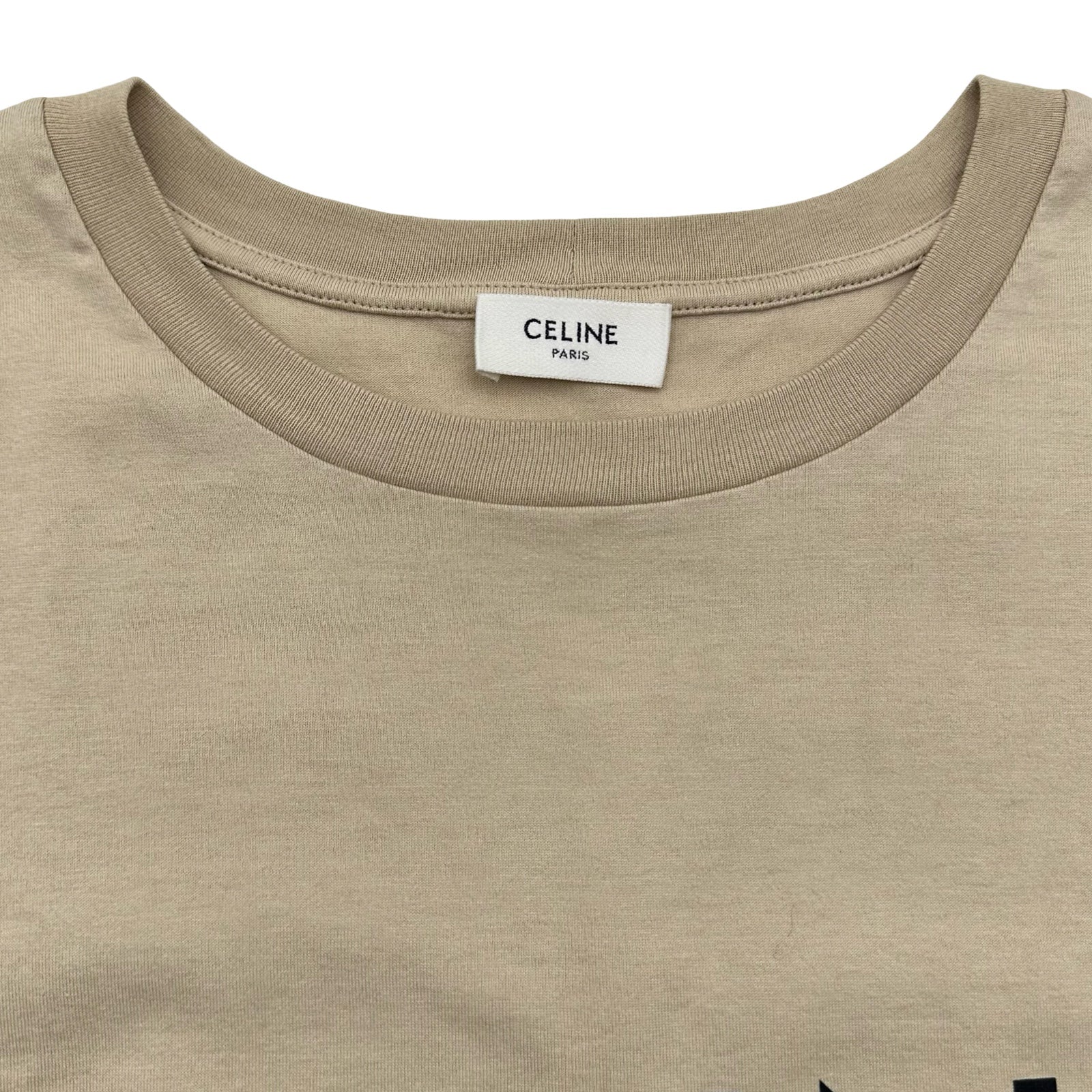 セリーヌ CELINE ロゴプリントTシャツ 2X681671Q ベージュ コットン