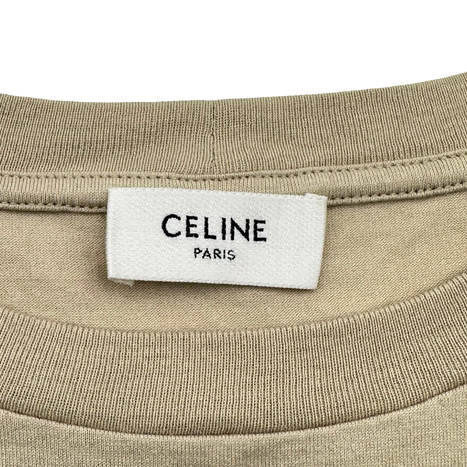 セリーヌ CELINE ロゴプリントTシャツ 2X681671Q ベージュ コットン