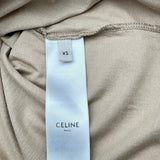 セリーヌ CELINE ロゴプリントTシャツ 2X681671Q ベージュ コットン メンズ 半袖Ｔシャツ
