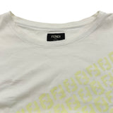 フェンディ FENDI FFロゴ 半袖Tシャツ FY0894 ホワイト コットン メンズ 半袖Ｔシャツ